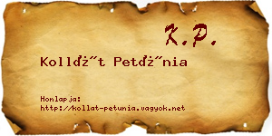 Kollát Petúnia névjegykártya
